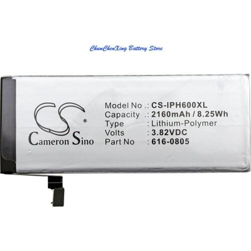 Cameron Sino 2160mAh Battery 616-0804, 616-0805, 616-0806, 616-0809 for Apple A1549, A1586, A1589, iPhone 6