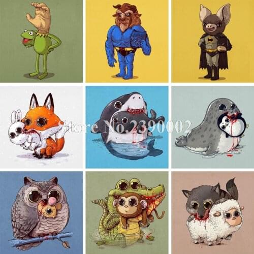 Needlework Crocodile DIY Full Diamond Painting Cross Stitch Diamond Embroidery Animals Predation Mosaic Christmas Decor Crafts