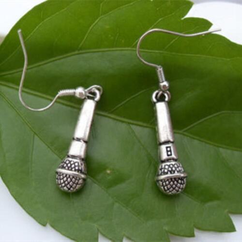 Antique Silver earring,Jewelry Creative Microphone Earring ,Halloween gift