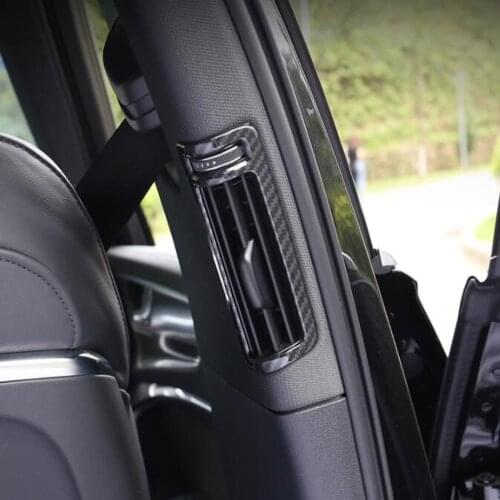 For Audi A6 C8 2019 2020 Carbon Fiber Rear Seat Side Interior Accessories Air Conditioning Outlet Cover Trim Auto Accessories