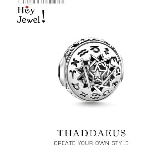 Beads Zodiac Sign Fits Bracelet Europe Necklace 925 Sterling Silver Karma Magic Charm European Jewelry Accessories For Women Men