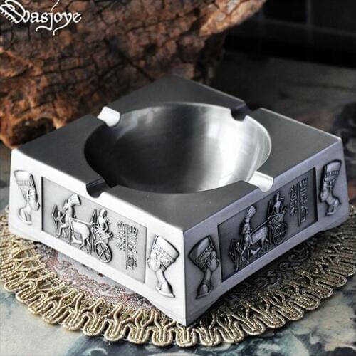Egyptian decor square metal creative ashtray metal aschenbecher cigarette ashtray vintage ashtray for home AT28