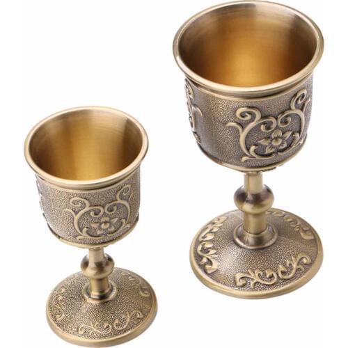 Hot Wine Glasses 25/50ml Copper Party Dining Bar Drinkware Whiskey Goblet European Style Creative Gift Metal Wine Glass Barware