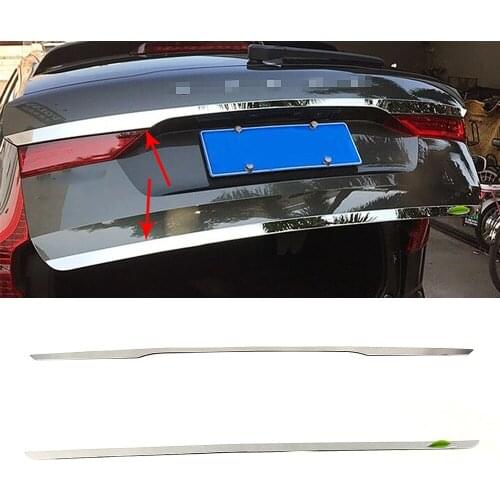 For Volvo XC60 2018-2020 Chrome Rear Trunk Tail Gate Cover Trim Molding Tailgate Door Strip Garnish Stainless Steel Styling