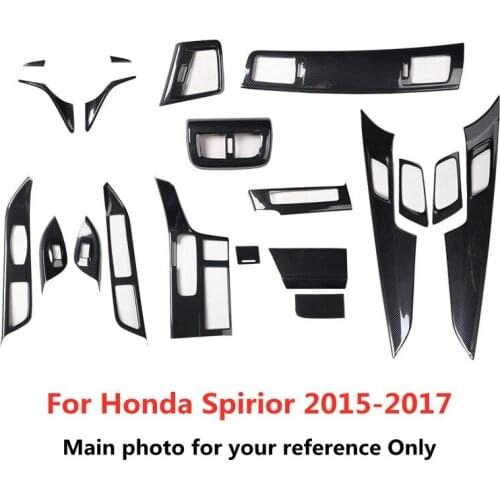 Car Interior Styling Gear Center Console Cover Door Handle Window Control Panel Moulding Trim for Honda Spirior 2015 2016 2017