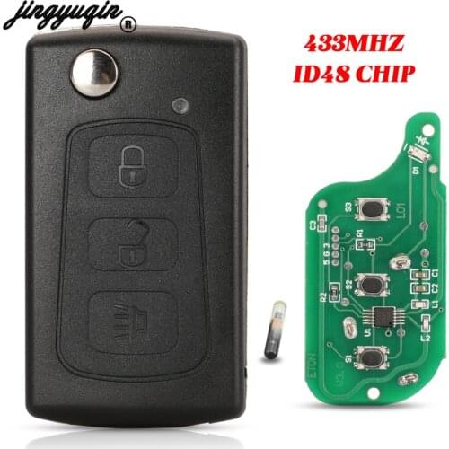 Jingyuqin 3 Buttons Remote Car Key 434Mhz With ID48 Chip For Great Wall Hover Haval H3 H5 Control Key Folding Flid