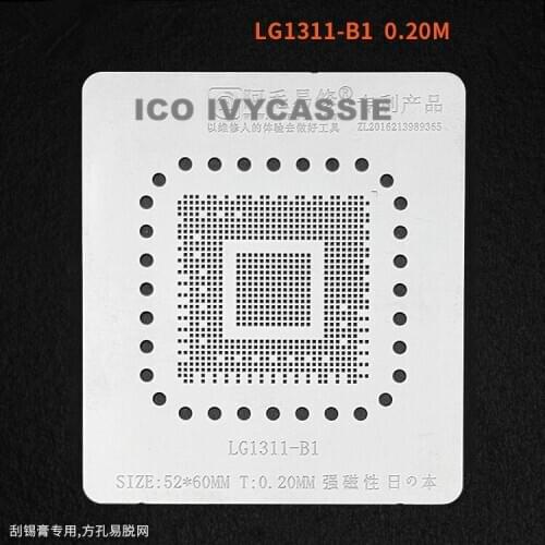 LG1311-B1 BGA Stencil For LCD TV IC Reballing Chip Pin Solder Tin Plant Net Amaoe Square Hole Heating Template Reworking