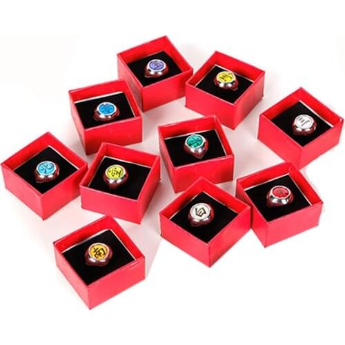 10Kinds Akatsuki Pein conan Sasori Hoshigaki Kisame Hidan kakuzu Zetsu Orochimaru Tobi Ninja Metal fingerring Ring