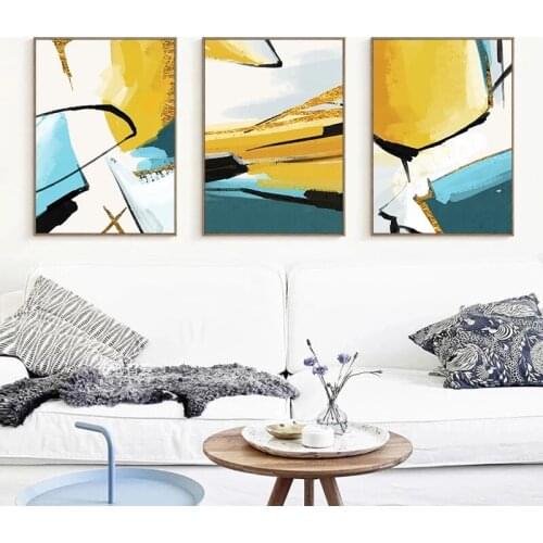 Minimalistic Abstract Color art Canvas Painting Print Poster Picture Wall Living Room Bedroom Office Home Decor