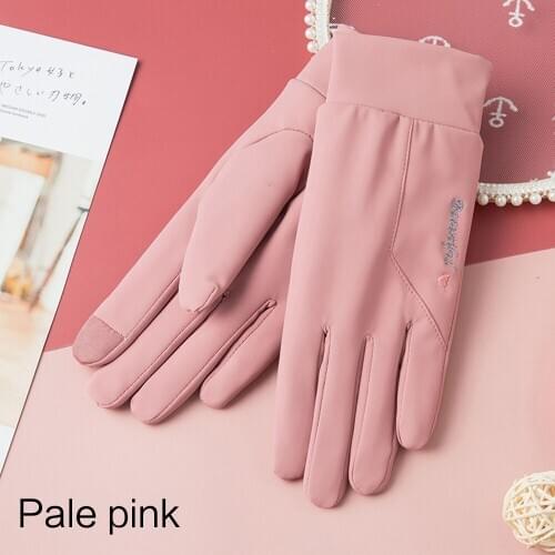 Fashion Winter Women Gloves Windproof Waterproof Internal Plush Warm Lady Mittens Touch Screen Skin-friendly Soft Female Gloves