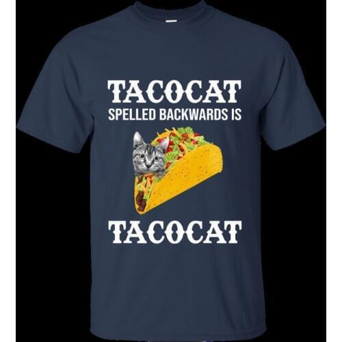 Tacocat Spelled Backwards Is Tacocat Graphic Funny Cat T-Shirts For Men, Women 2019 Men T Shirt Summer O-Neck Tops Tee Shirts