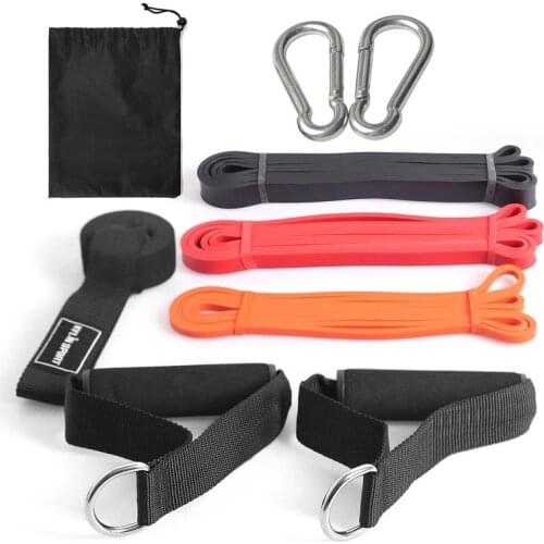 Resistance Loop Bands 3 Packs Pull Up Assist Bands Set Powerlifting Workout Exercise Stretch Bands With Handles Hooks