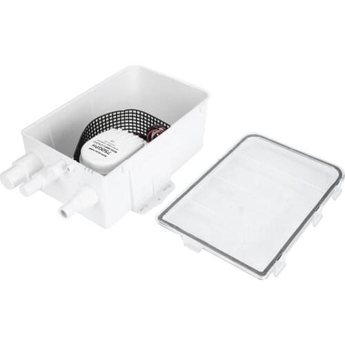 12V 750GPH Shower Sump Pump System Auto Boat RV Bilge Marine Multi Port Drain Box