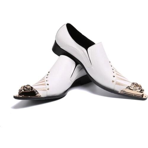 New Handmade Men Gentleman Luxury shoes with Gold Patent Leather Buckle Fashion Party and wedding men dress shoes mens flats