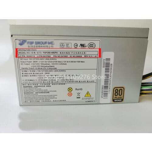 Original Disassemble PSU for Lenovo TFX power supply FSP280-40EPA 14+4PIN MAX 280W