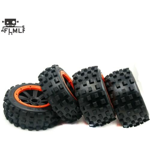Front or Rear Wheel Tyres Set for 1/5 MADMAX HPI ROFUN ROVAN KM Baja 5B Rc Car Toys Parts