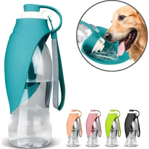 580ml Portable Dog Water Dispenser Sport Dog Water Bottle Cat Feeding Drinking Cup Outdoor Travel Dog Water Bowl Dog Stuff