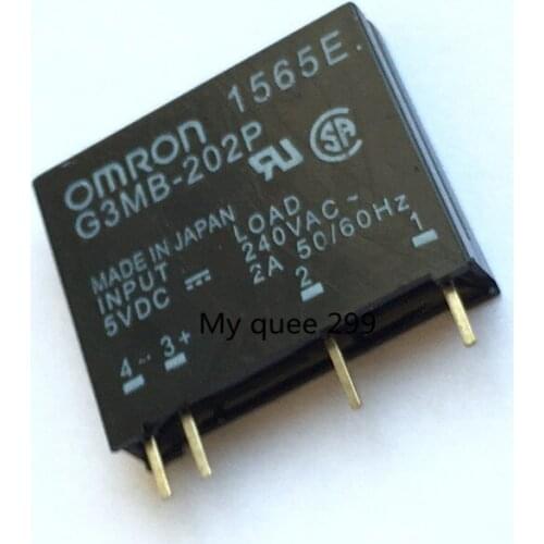 10pcs New original solid state relay G3MB-202P-5VDC G3MB-202P-5V G3MB-202P DC-AC PCB SSR In 5VDC,Out 240V AC 2A