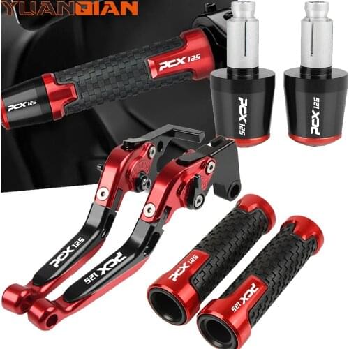 For HONDA PCX 125 ALL YEARS Motorcycle CNC Brake Clutch Levers Handlebar grips Cover Handle bar grip end plug Accessories PCX125