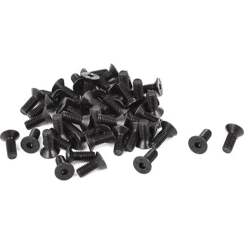 M3x8mm 10.9 Carbon Steel Countersunk Head Hex Socket Screw 50pcs