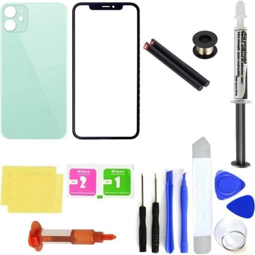 Top Quality Screen for iPhone11 Professional Front Glass Screen Phone Back Cover Replacement Repair Tools Kit for iPhone 11