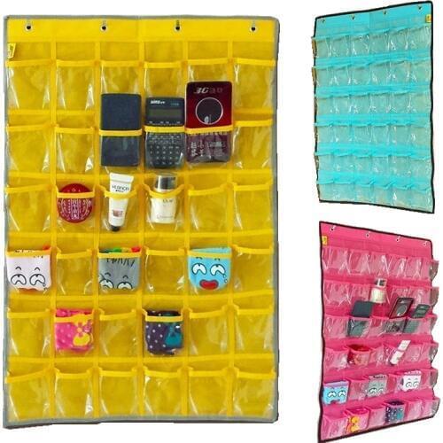 Colorful 36 Multi-Pocket Transparent Grid Storage Bag Universal Multilayer Dormitory Classroom Organizer