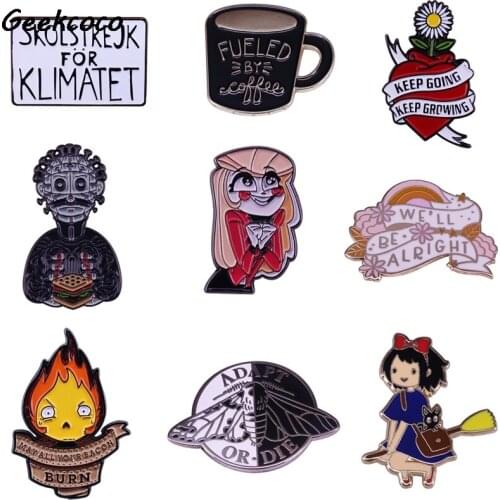 J2590 Creative Cartoon Funny Brooches Metal Badges for Clothing Hat Pin jewelry Gifts Charming Pins for Fans