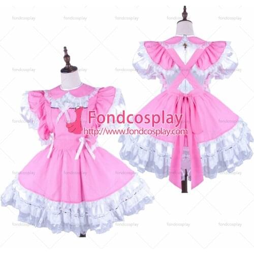 Lockable Sissy maid Satin-Chiffon dress Uniform costume Tailor-made[G1598]