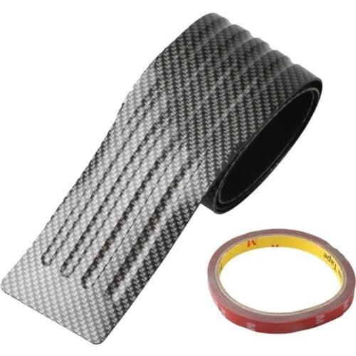 Car Protection Strip Bumper Anti-collision Rubber Strip for Car Carbon Fiber Trunk Mat Tail Door Trim Strip Rear Guard