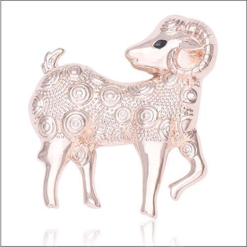 Fashion jewelry beautiful safety pin sheep brooch America and Europe pop Rose Gold brooches bouque for women lapel pin X1578