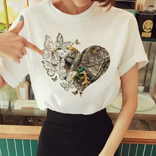 Women Summer Love Printing Cute Loose New 2021 Cartoon Tshirts Fashion Tees Clothes Stylish Trend T Top Lady Tee T-Shirt