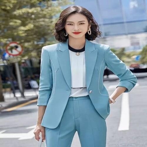 Autumn Winter Formal Professional OL Styles Women Business Suits Ladies Office Work Wear Blazers Set Pantsuits Plus Size 5XL