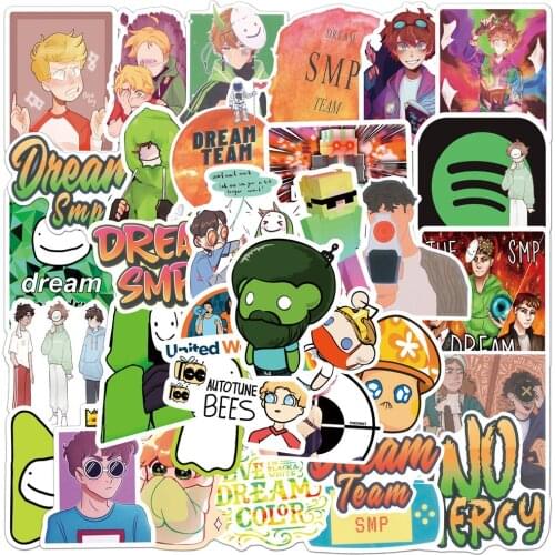 10/30/50/100pcs Dream Smp Graffiti Stickers Cartoon Decals Kids Toy Waterproof DIY Laptop Suitcase Notebook Phone Car Sticker