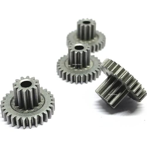2PCS 0.5M 12T-28T 3mm HOLE Metal double gear 3mm-shaft free fit Variable speed reduction gear accessories