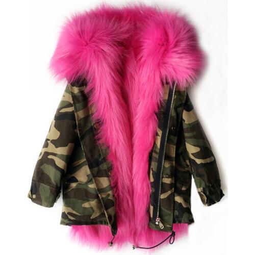 2019 Winter Hooded Girls Outerwear Faux Fox Fur Liner Detachable Boys Girls Winter Jackets Coats Children Clothing Kids Parkas