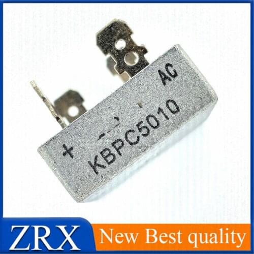 5Pcs/Lot Brand new original single phase rectifier bridge KBPC5010 50a1000v bridge stack copper pin