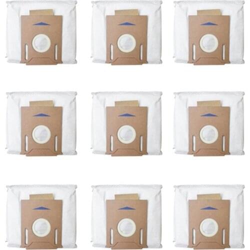 9 PCS for ECOVACS DEEBOT OZMO T8 Robot Vacuum Cleaner High Capacity Leakproof Dust Bag Replacement Accessories Parts Kit