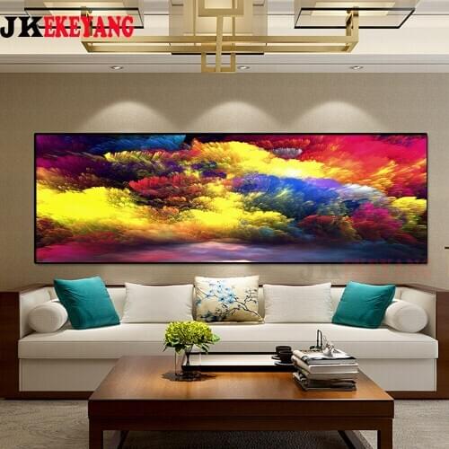 Large size 5d DIY Diamond Painting Abstract colored clouds Full Square/round Drill Cross Stitch Diamond Embroidery Y3969