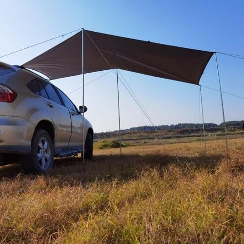 Car Roof Top Tent Awning Automobile Rooftop Rain Canopy Waterproof UV Portable Camping Tent Shelter for Camping Picnic Travel