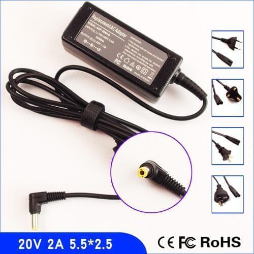 20V 2A Laptop Ac Adapter Power SUPPLY + Cord for MSI Wind U90 U100 U115 U120H U120 U150 U160 U260 U310