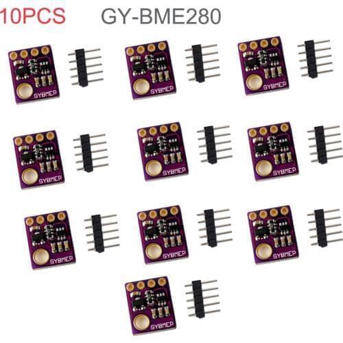 10pcs GY-BME280 Pressure Sensors Humidity Temperature Barometric Pressure Altitude Sensor Module with IIC I2C for Arduino FZ1639