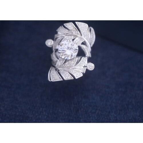 Designer Fashion 925 Sterling Silver Jewelry 3A Cubic Zirconia Party Ring
