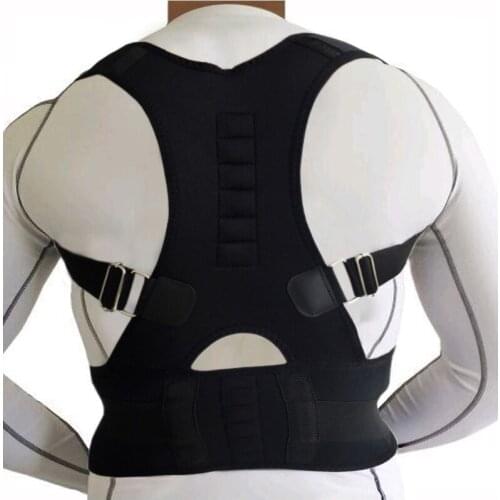Men Brace Back Belt Lumbar Support Straight XXL Male Female Adjustable Magnetic Posture Corrector Corset Back With 10PCS Magnets