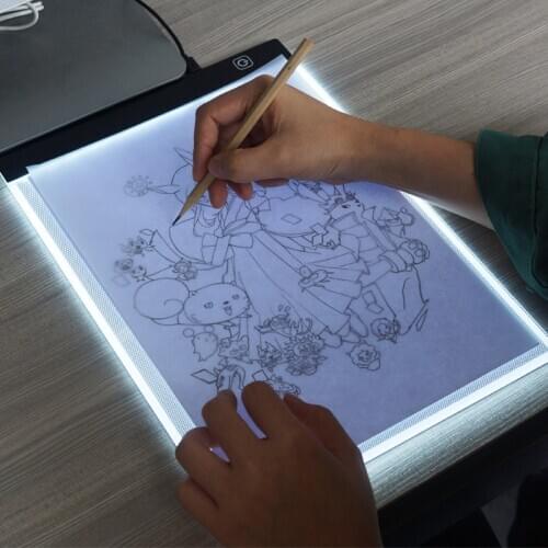 A4 3 Level LED Drawing Board Baby Toys Dimmable Painting Copy Pad Educational Toys Children Gifts Electronic Art Graphic Table