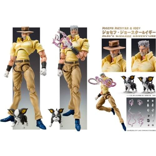 In Stock Original Medicos JoJos Bizarre Adventure Joseph Joestar Old Age Pvc Action Figure Collectible Model Toys for Boys