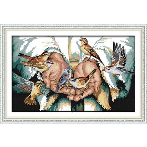 Everlasting Love Christmas With Love In The Hands Ecological Cotton Chinese Cross Stitch Kits Counted Stamped Product Promotion