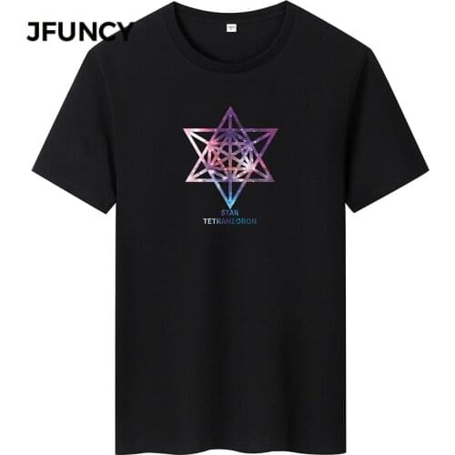 JFUNCY Summer Man Oversized T-Shirt New Student Fashion Harajuku Handsome T-Shirt Cotton Loose Men Short-Sleeved Tshirt Tops