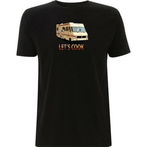 Breaking Bad Inspired T Shirt Fleet Wood Bounder Lab Lets Cook Heisenberg Rv 1986 2019 Cotton Summer Style Mens Shirt Clothes