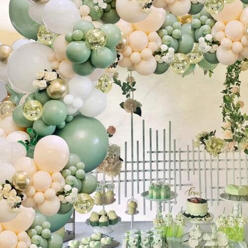 Avocado green balloon garland set, suitable for bachelor parties, bridal showers, baby showers, anniversaries, gender secrets