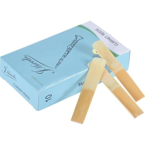 Bb Clarinet Traditional Bamboo Reeds Strength 2.0, Box of 10 Saxophone Sax Band Accessories Woodwind accessories